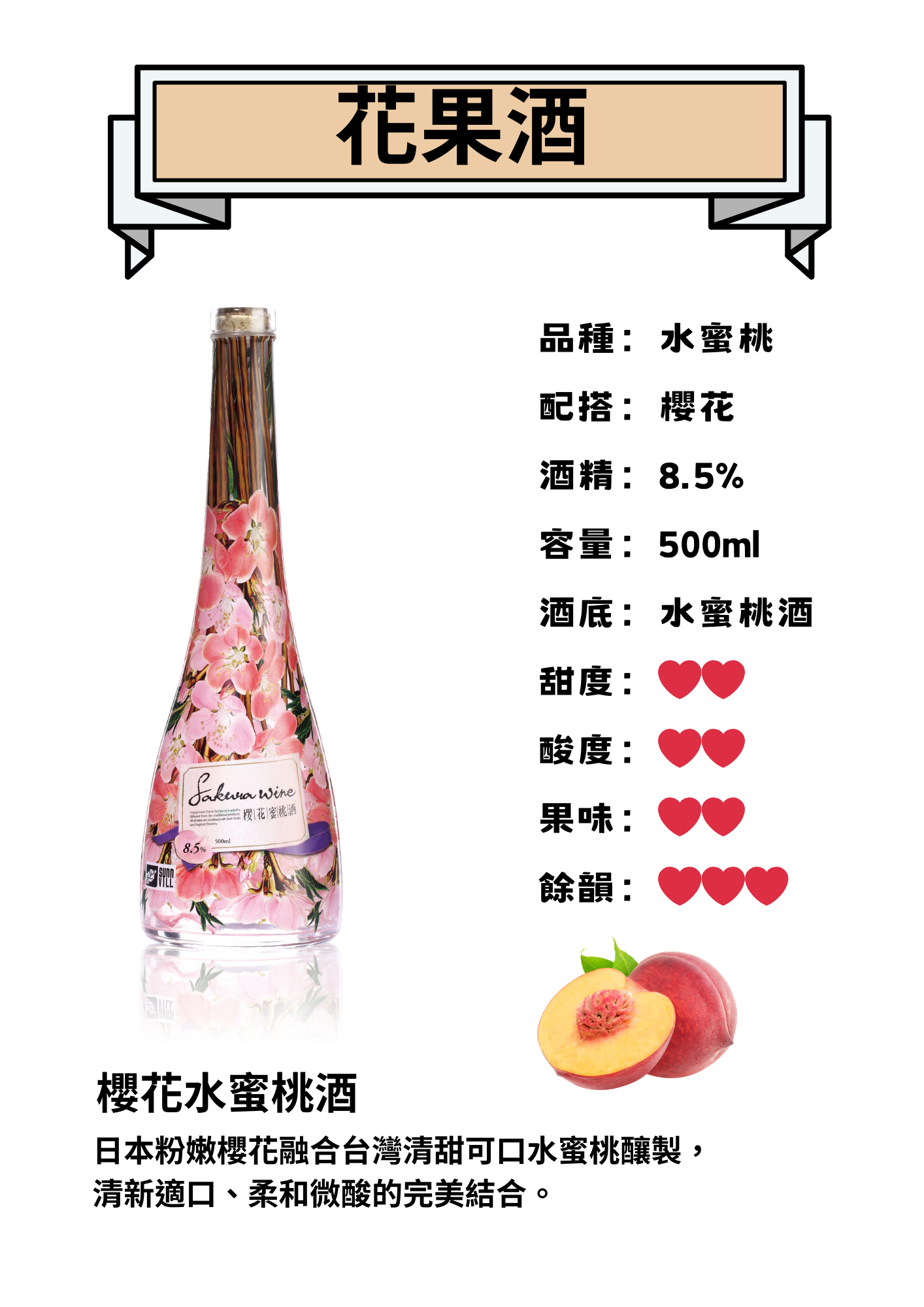 Sakura Peach wine